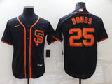Men's San Francisco Giants Barry Bonds #25 Black Baseball Jersey