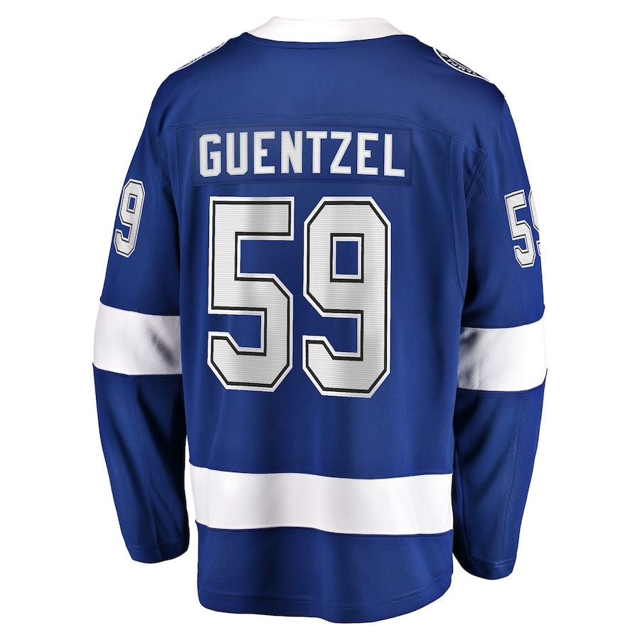 Men's Tampa Bay Lightning Jake Guentzel Fanatics Blue Home Premier Breakaway Player Jersey