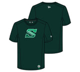 2025 Saskatchewan Roughriders CFL Football New Era Equipment Sideline T Shirt  - Green