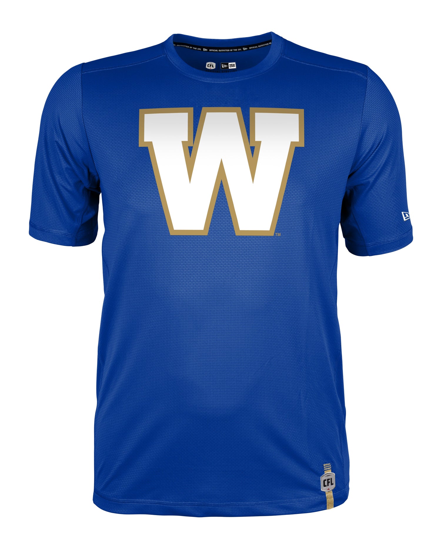 2025 Winnipeg Blue Bombers CFL Football New Era Equipment Sideline T Shirt  - Royal Blue