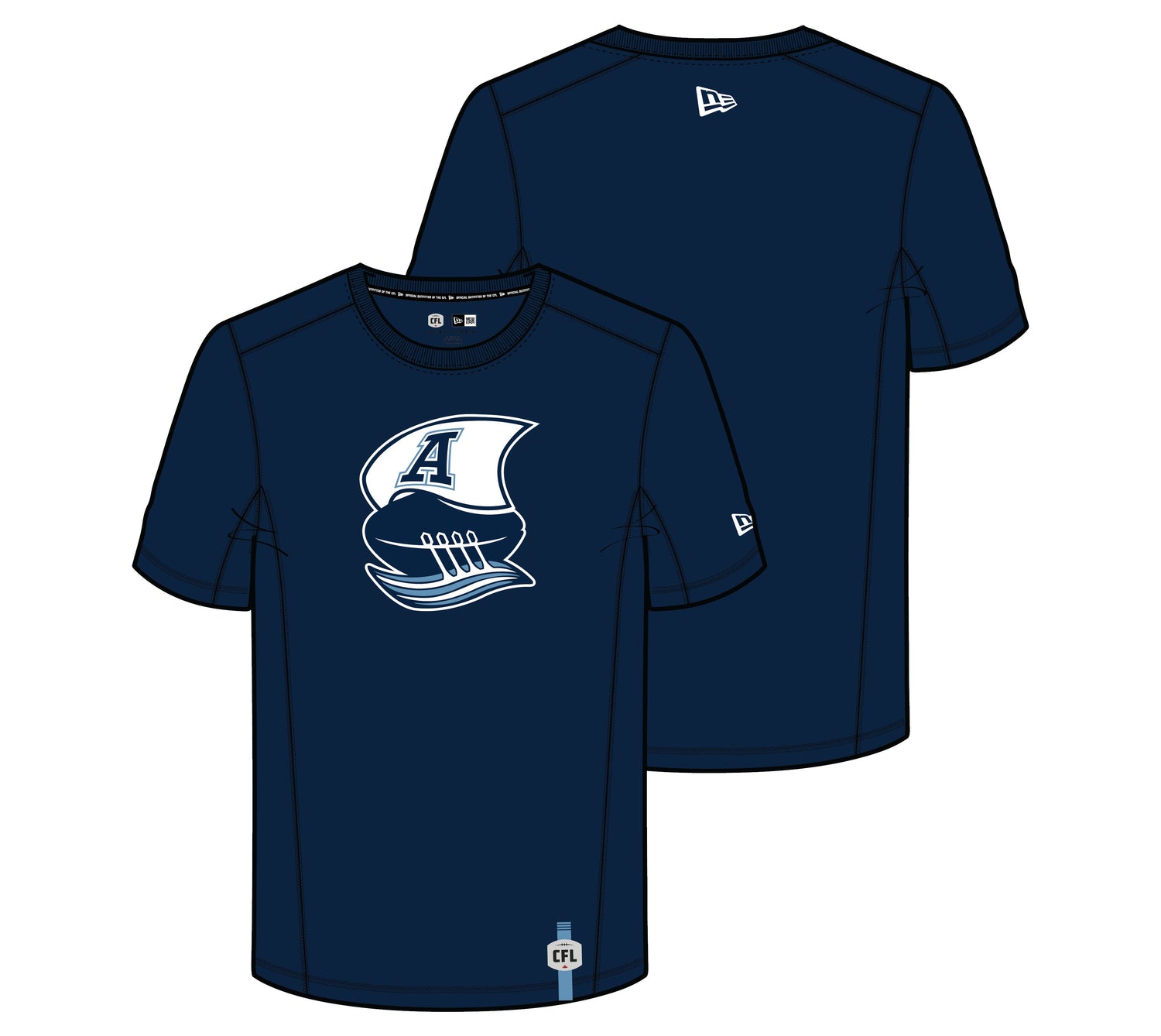 2025 Toronto Argonauts CFL Football New Era Equipment Sideline T Shirt  - Navy Blue