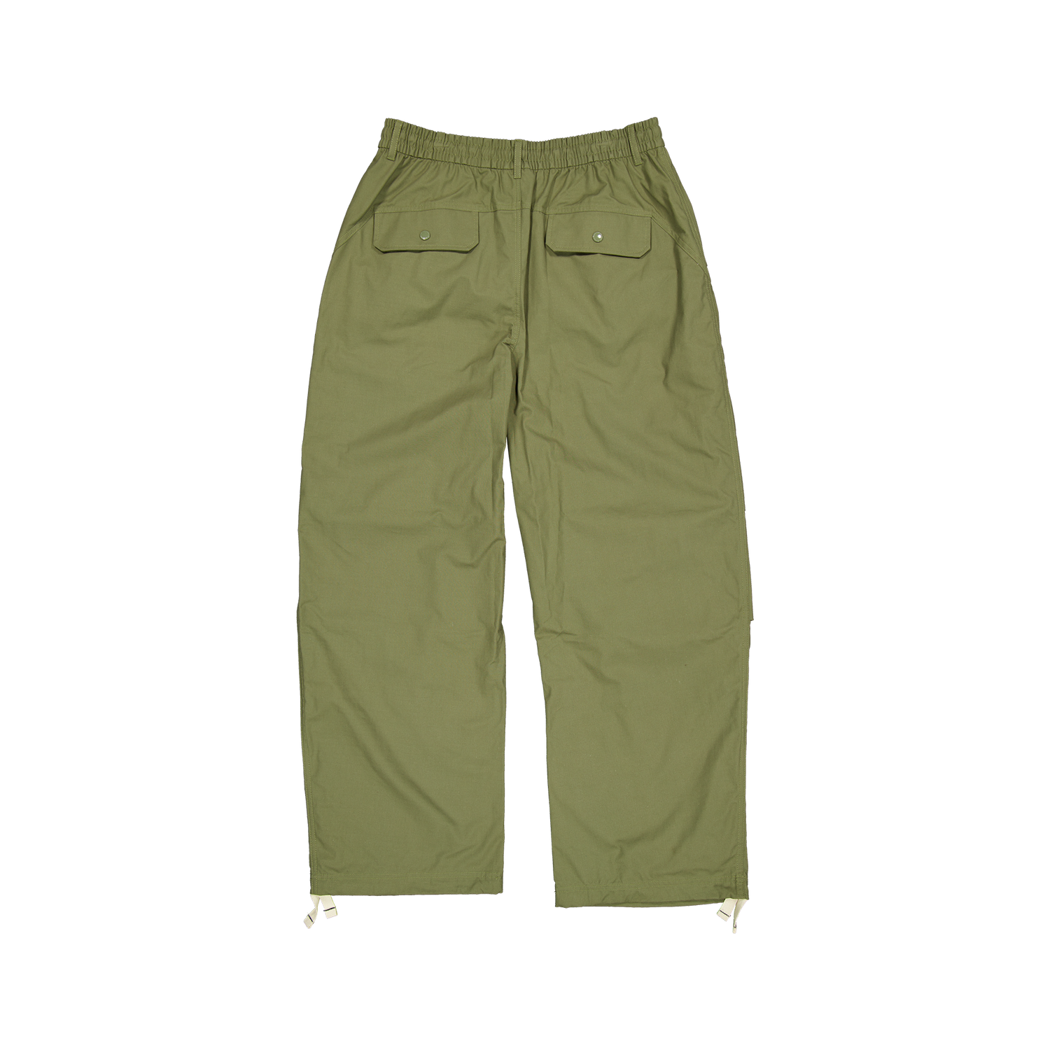 New Era Branded Loose Military Cargo Green Bark Pants