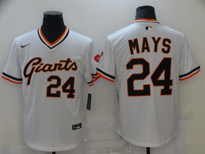 Men's San Francisco Giants Willie Mays #24 White Player Jersey