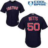 Navy Blue Mookie Betts Men's Majestic MLB Boston Red Sox Cool Base Alternate jersey