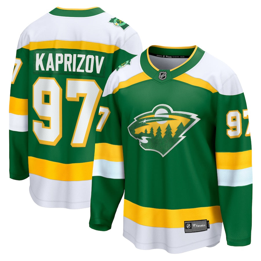 Kirill Kaprizov Minnesota Wild   Alternate Premier Breakaway  Jersey - Green