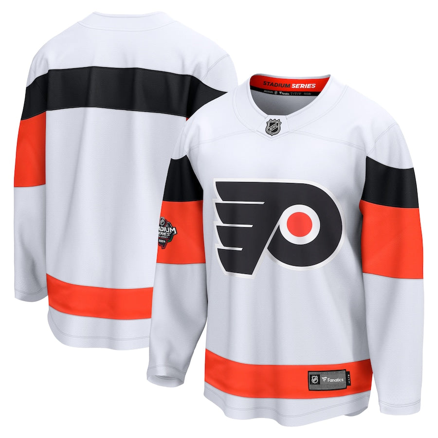 Men's Philadelphia Flyers Fanatics White 2024 NHL Stadium Series Breakaway Jersey