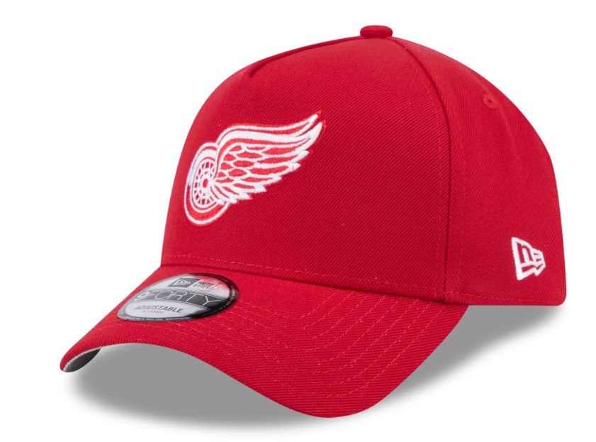 Men's Detroit Red Wings NHL New Era Red 9Forty A-Frame Snapback Hat
