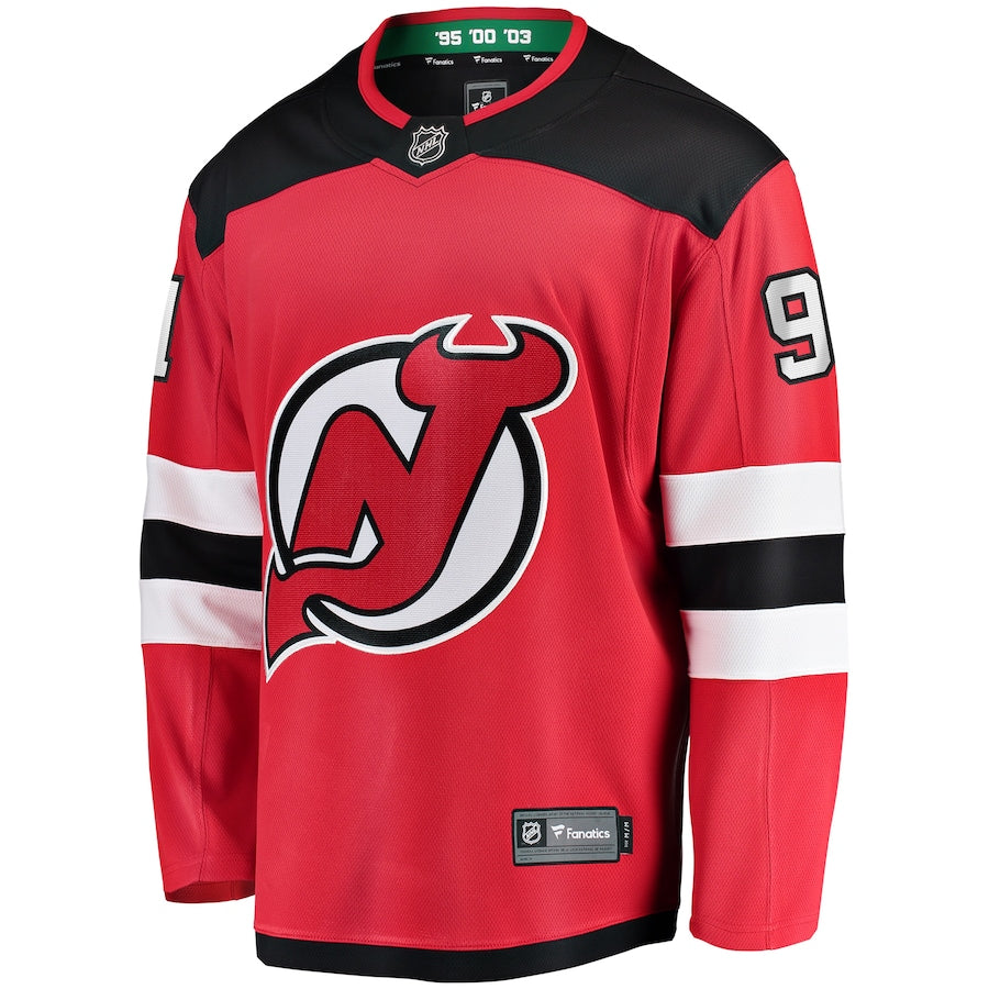 Dawson Mercer New Jersey Devils   Home Breakaway Jersey - Red