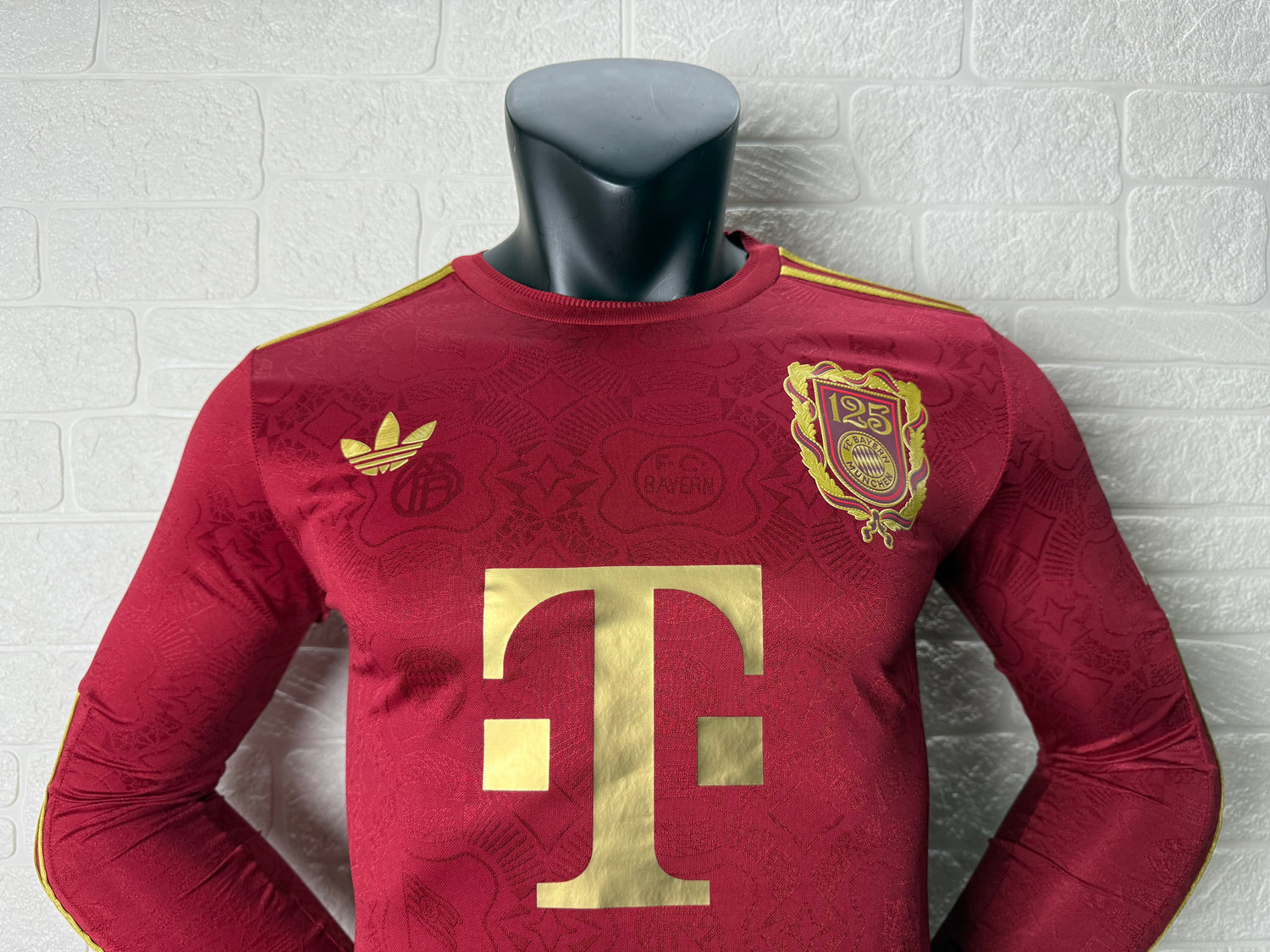 2025-26 Bayern Munich 125th Anniversary Red Long Sleeve Player Version Jersey