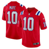 Drake Maye New England Patriots Nike    Game Jersey - Red