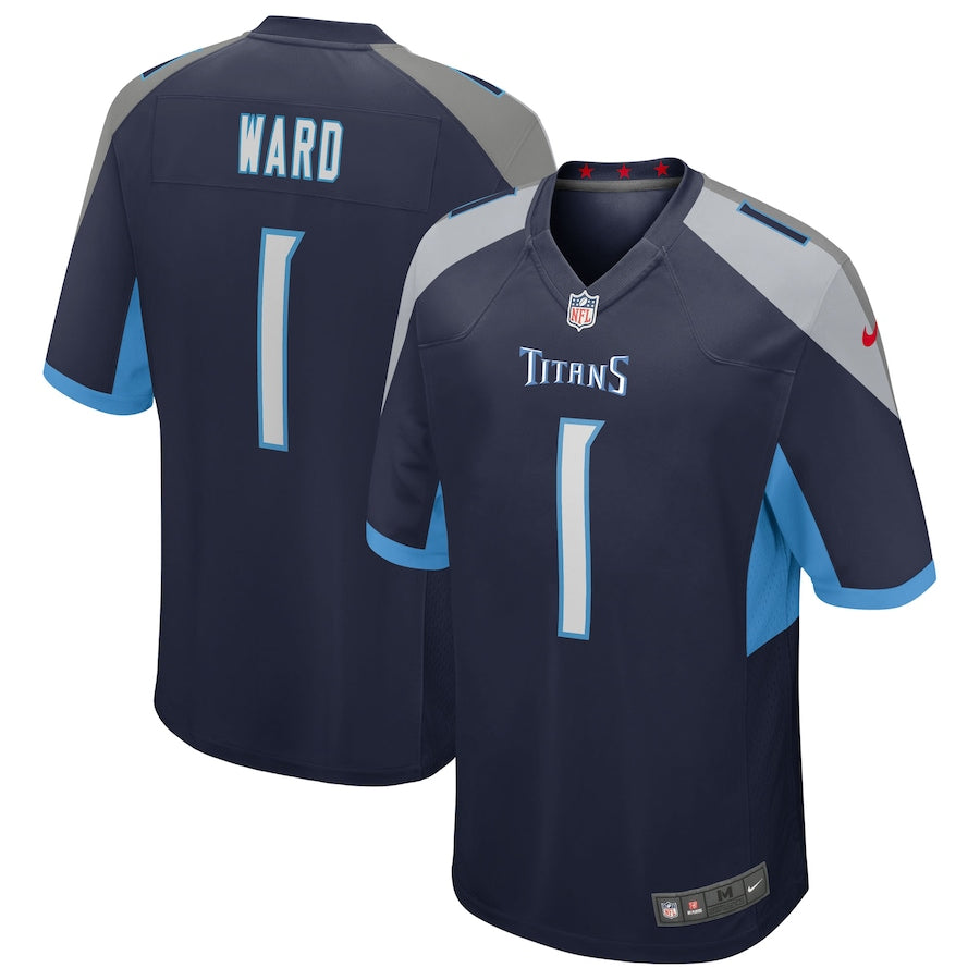 Tennessee Titans Cameron Ward Nike Navy 2025 NFL Draft First Round Pick Alternate Game Jersey