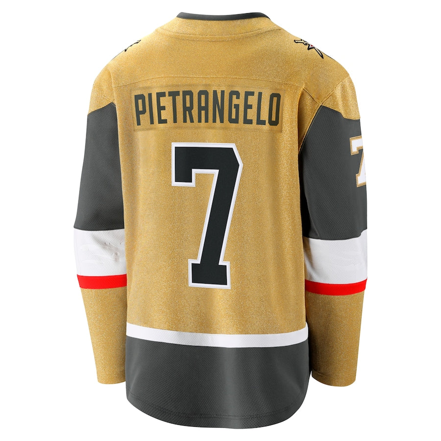 Men's Vegas Golden Knights Alex Pietrangelo Fanatics Gold Home Breakaway Jersey