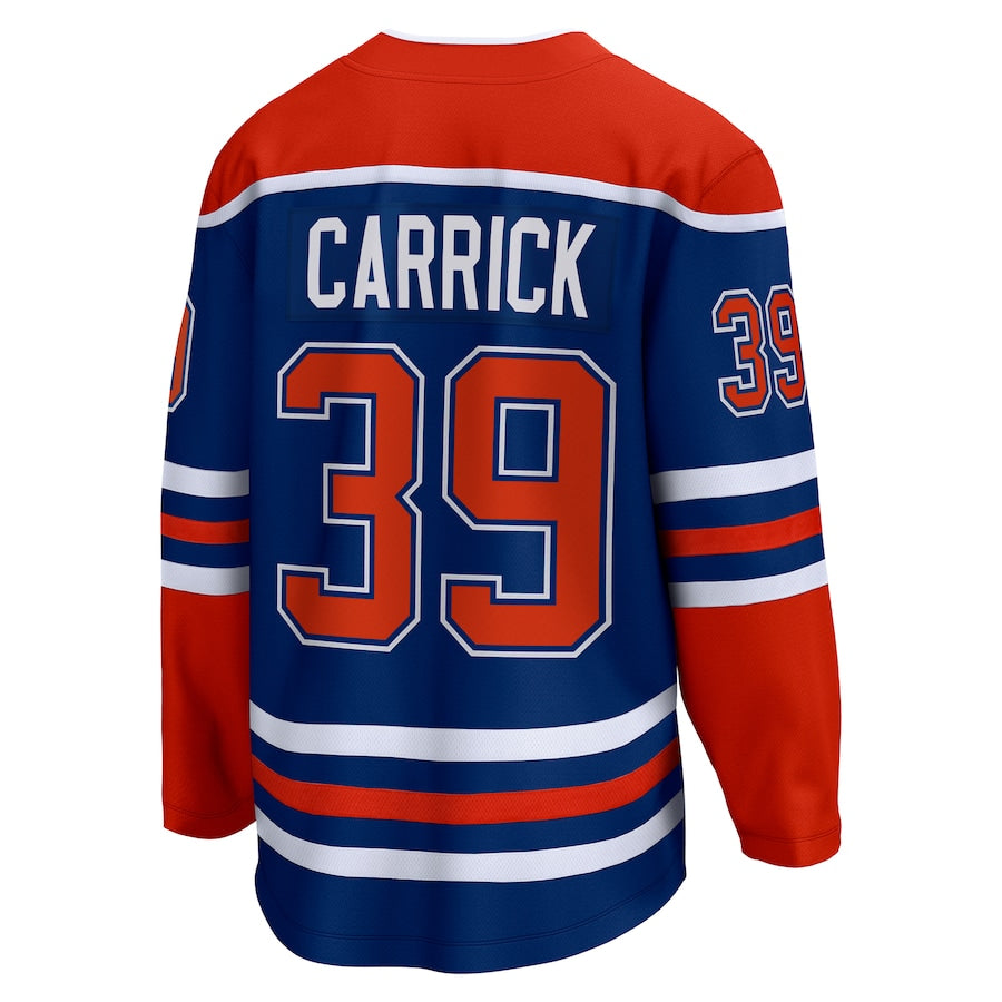 Sam Carrick Edmonton Oilers   Home Premier Breakaway  Jersey - Royal