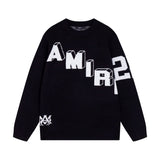 AMIRI 2024 Bew Sweater With Large 22-letter logo on back-Black