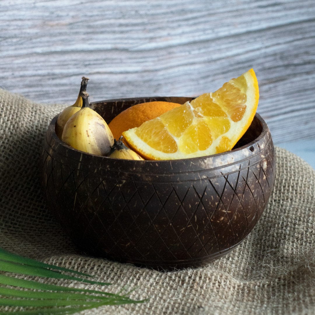 Crisscross Coconut Bowl Kitchen Serve Set of 2