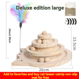 Wooden Cat Tower with Rolling Ball Tracks