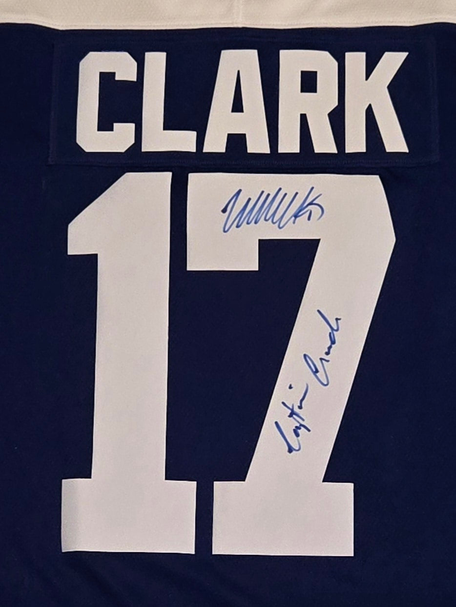 Wendel Clark Toronto Maple Leafs  Autographed Blue Fanatics Breakaway Jersey - With 