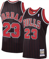 Men's Chicago Bulls Michael Jordan #23 Black Hardwood Classics Authentic Jersey