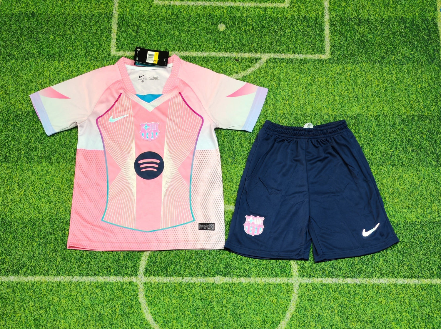 2025-26 Barcelona training kit pink  jersey for Kids