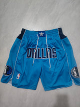 JUST DON Dallas Mavericks Blue Pocket Shorts