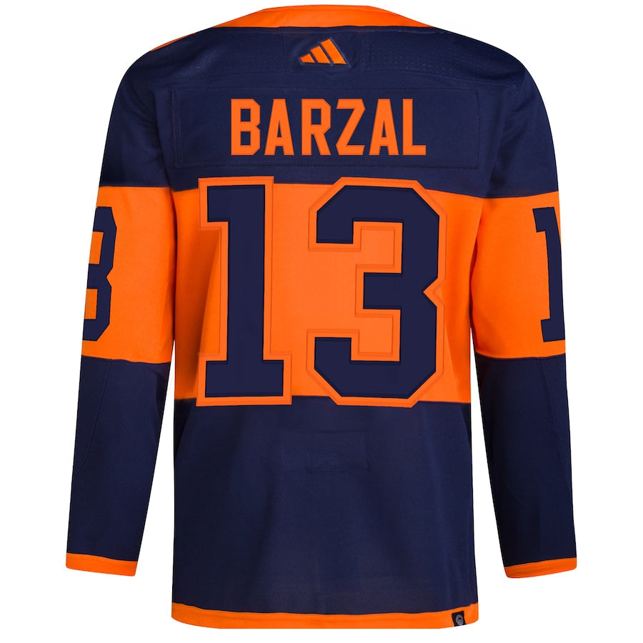 Mathew Barzal New York Islanders   2024 NHL Stadium Series Primegreen   Jersey – Navy