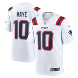Drake Maye New England Patriots Nike    Game Jersey - White