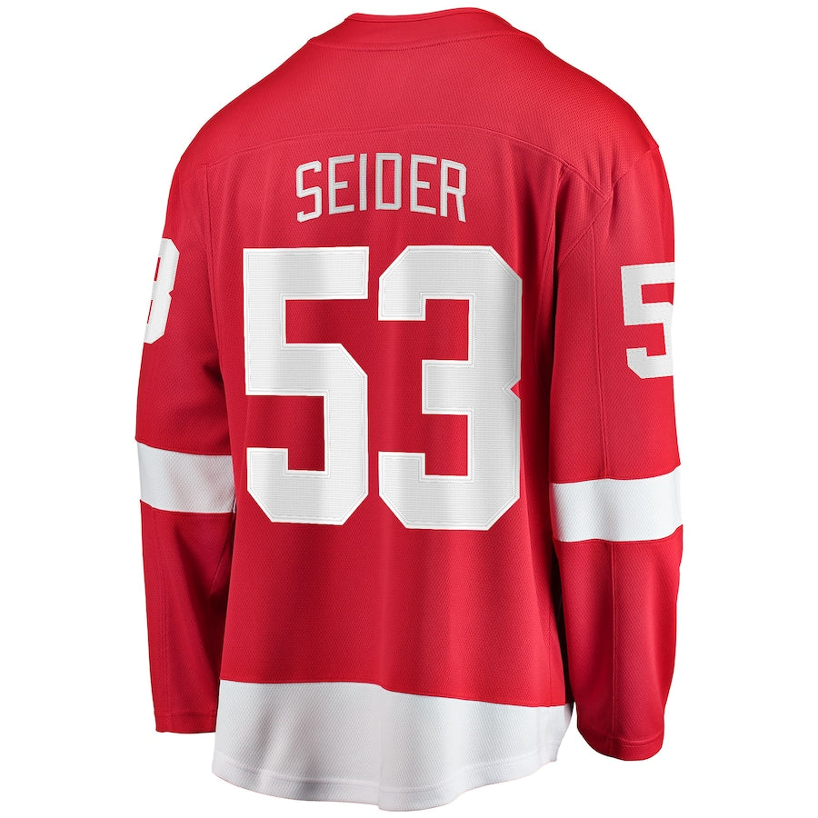 Moritz Seider Detroit Red Wings   Home Breakaway  Jersey - Red