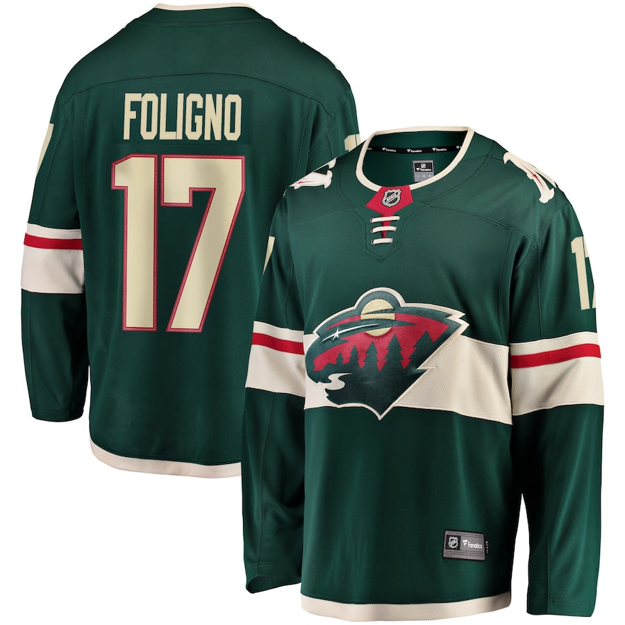 Marcus Foligno Minnesota Wild   Breakaway Jersey - Green