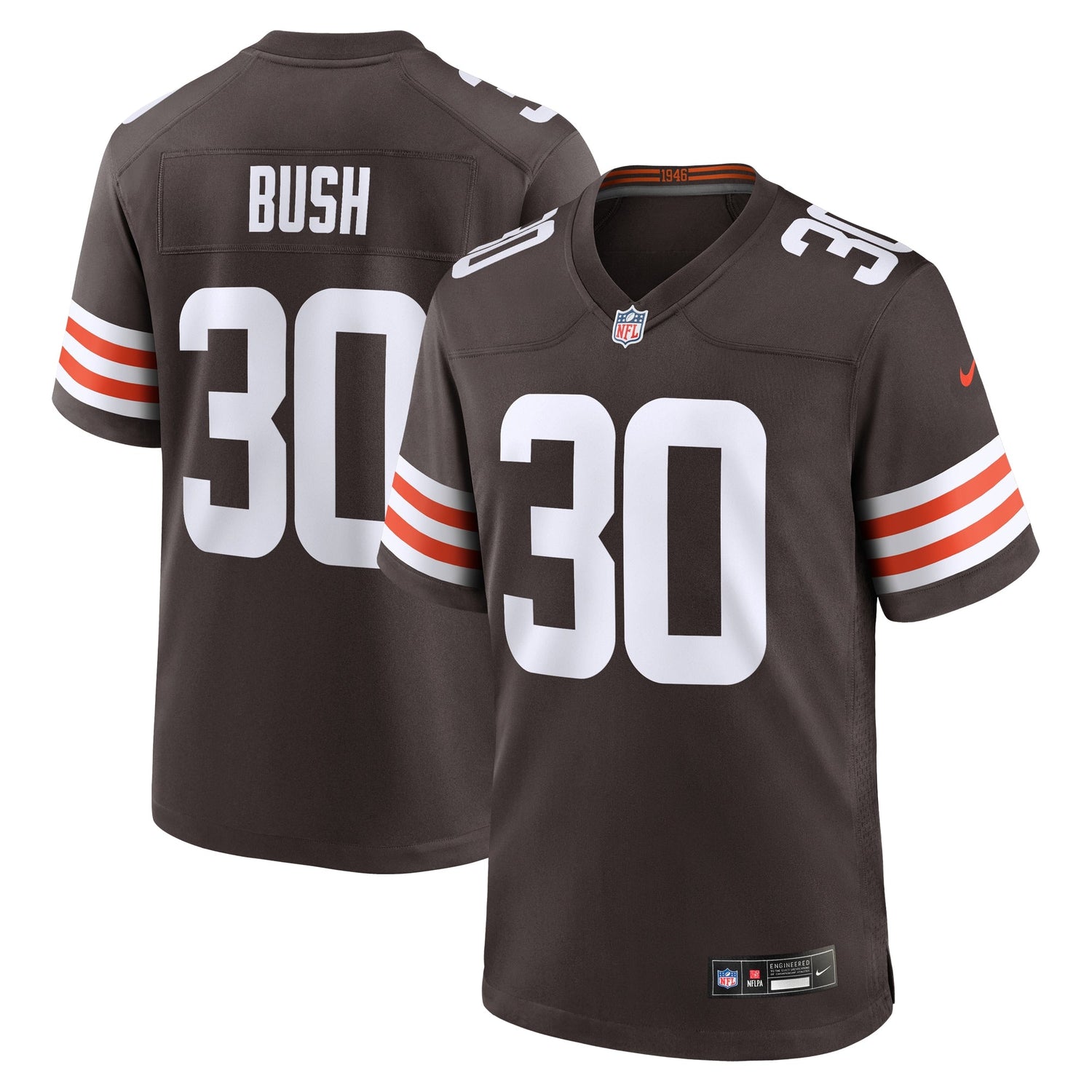 Devin Bush Cleveland Browns Nike  Game Jersey -  Brown