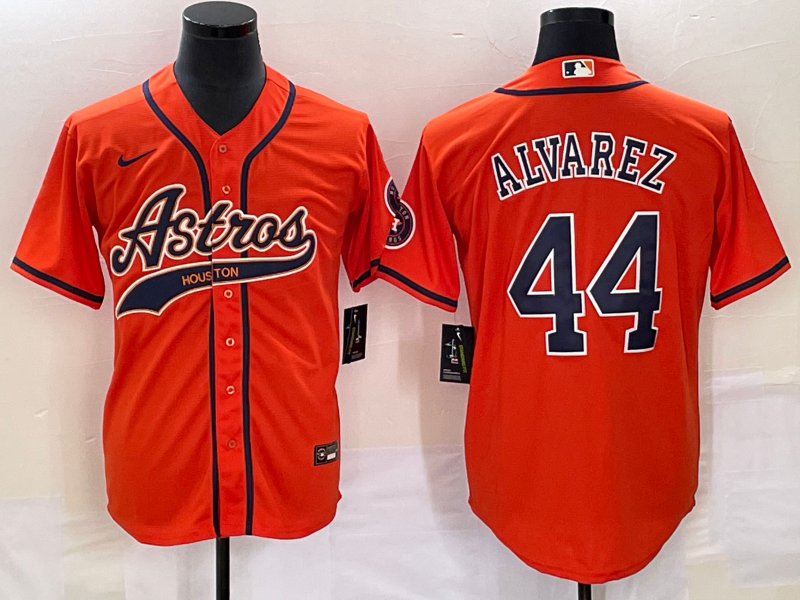 Men's Houston Astros Yordan Alvarez #44 Orange  Jersey Joint Edition