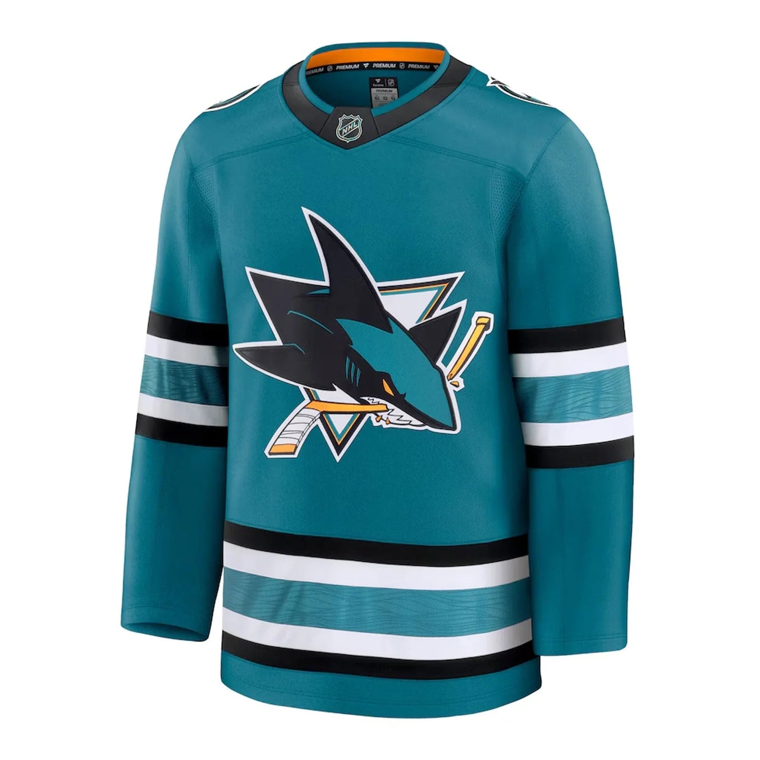 Men's San Jose Sharks Fanatics Teal Home Premium NHL Hockey Jersey -Blank
