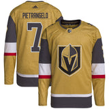 Men's Vegas Golden Knights Alex Pietrangelo adidas Gold Home Primegreen Authentic Player Jersey