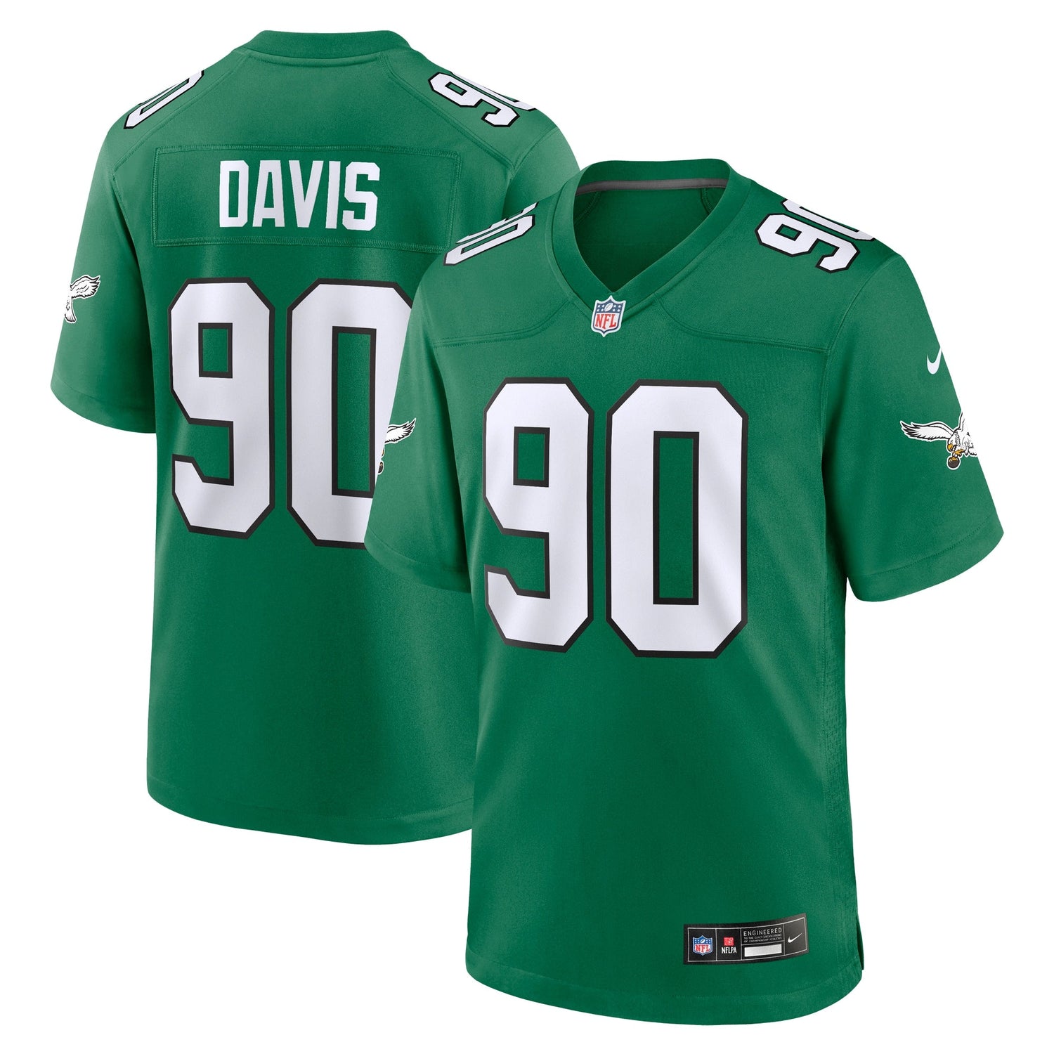 Jordan Davis Philadelphia Eagles Nike Alternate Game Jersey - Kelly Green