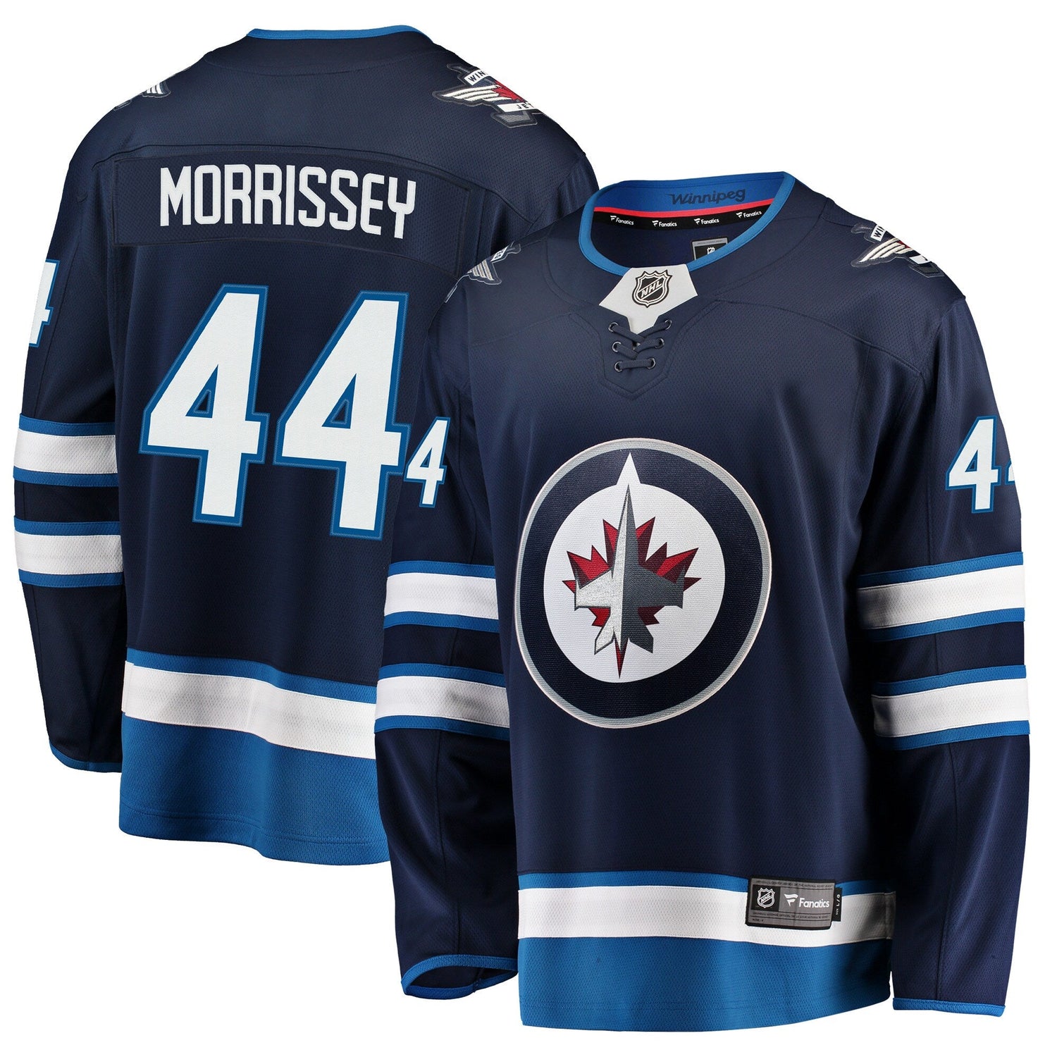 Men's Winnipeg Jets Josh Morrissey Fanatics Navy Breakaway  Jersey