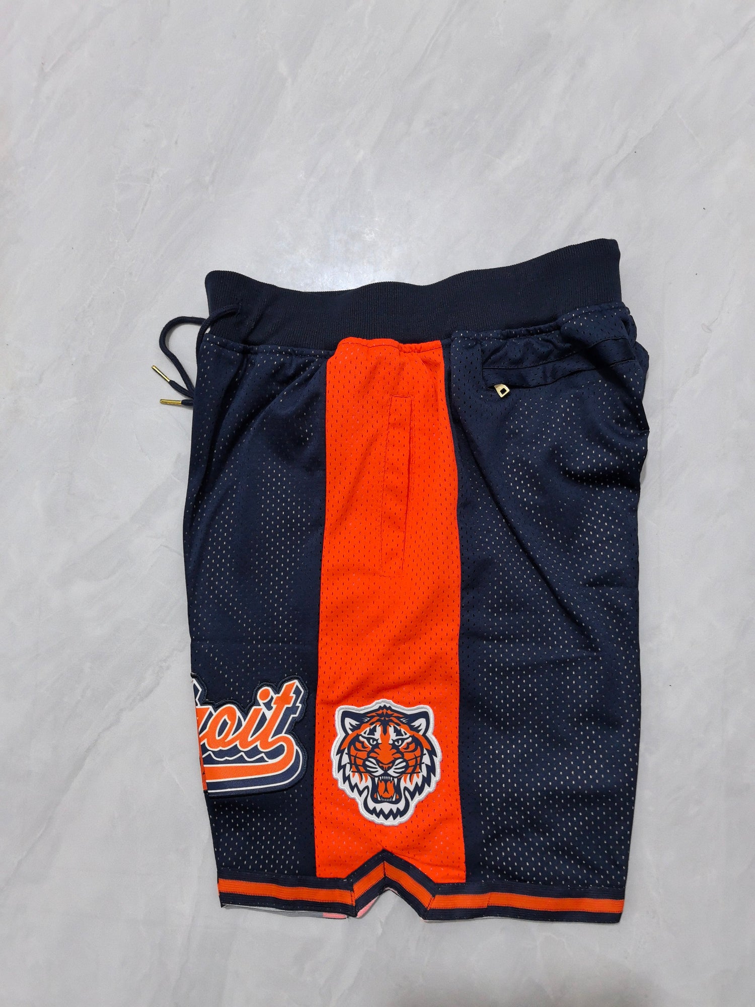 JUST DON Detroit Tigers Blue/Orange Pocket Shorts