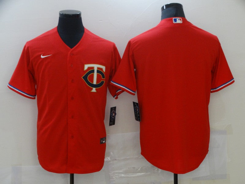 Men's Minnesota Twins Red Alternate  Team Blank Jersey