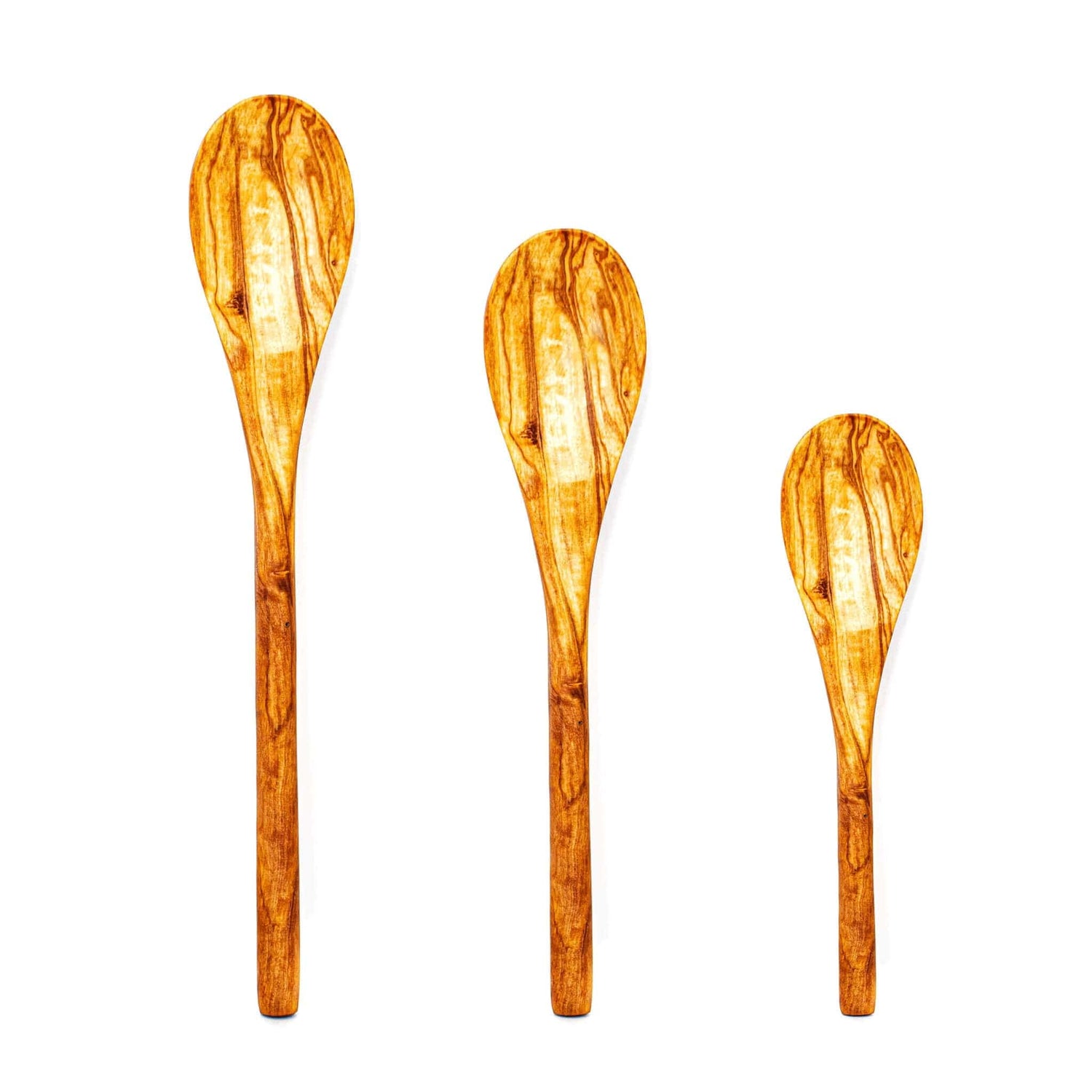 3-Pc Olive Wood Cooking Spoons Set
