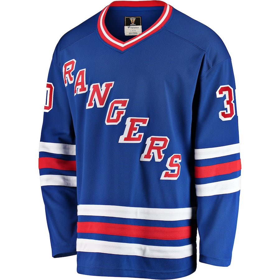 Glenn Healy New York Rangers   Premier Breakaway Retired  Jersey - Blue