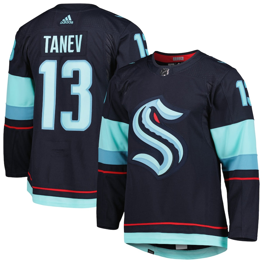 Men's Seattle Kraken Brandon Tanev adidas Deep Sea Blue Home Primegreen Authentic Player Jersey