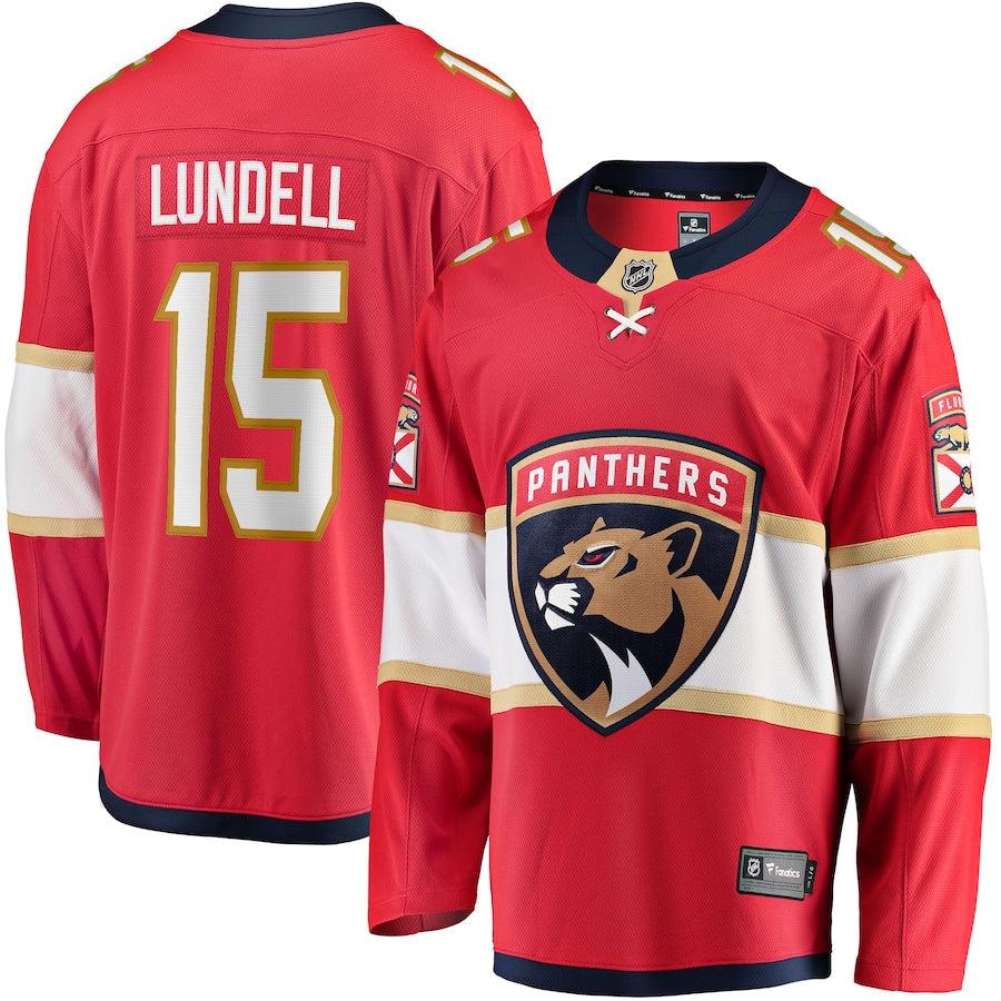 Anton Lundell Florida Panthers   Home Breakaway  Jersey - Red