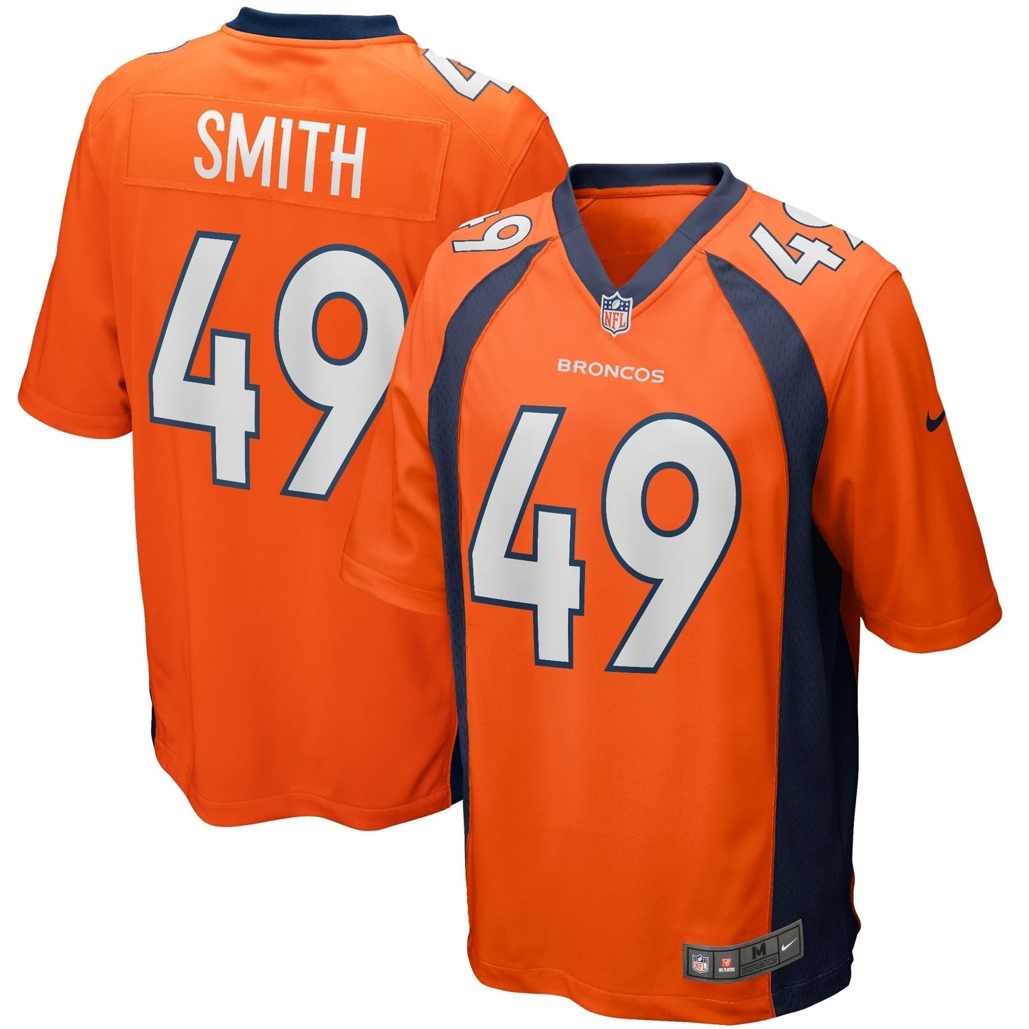 Dennis Smith Denver Broncos Nike Game Retired   Jersey - Orange