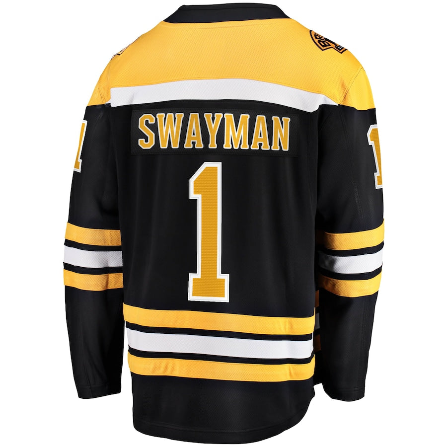 Jeremy Swayman Boston Bruins   Home Breakaway Jersey - Black