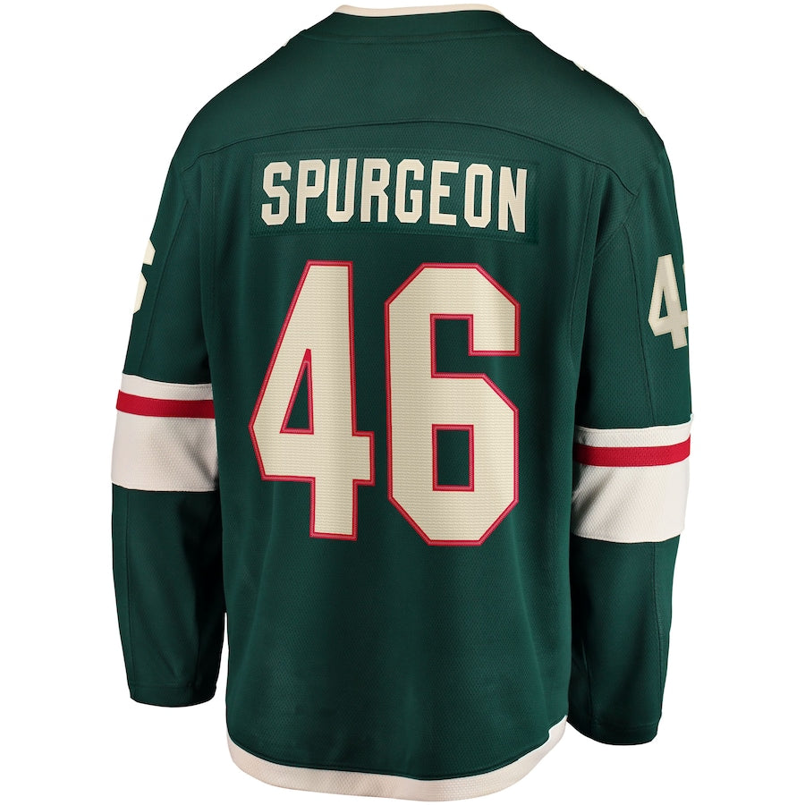 Jared Spurgeon Minnesota Wild Home Breakaway  Jersey - Green