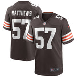 Clay Matthews Cleveland Browns Nike Game Retired   Jersey - Brown