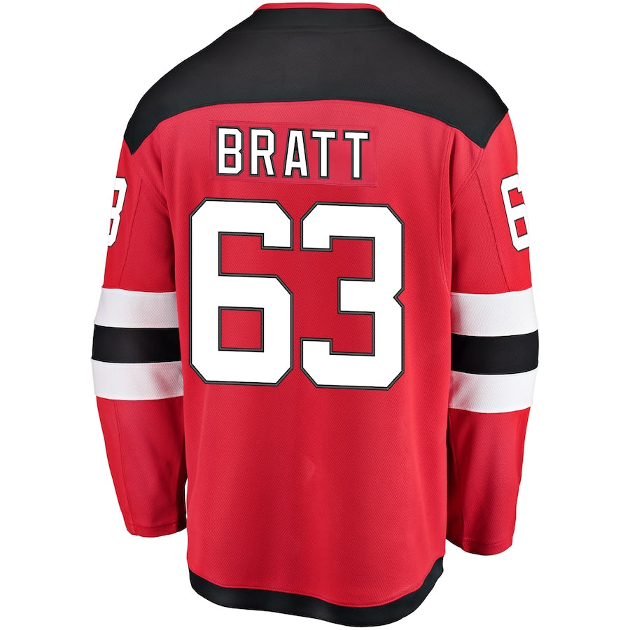 Jesper Bratt New Jersey Devils   Home Breakaway  Jersey - Red