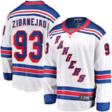 Mika Zibanejad New York Rangers   Away Premier Breakaway  Jersey - White