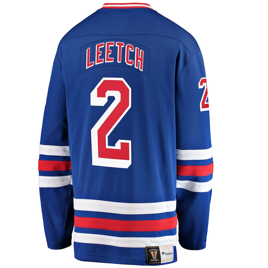 Brian Leetch New York Rangers   Premier Breakaway Retired  Jersey - Blue