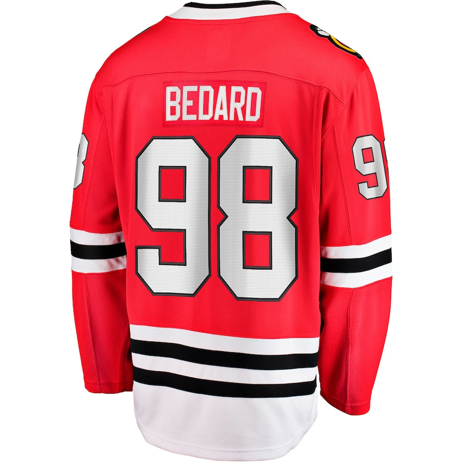 Connor Bedard Chicago Blackhawks   Home Breakaway  Jersey - Red