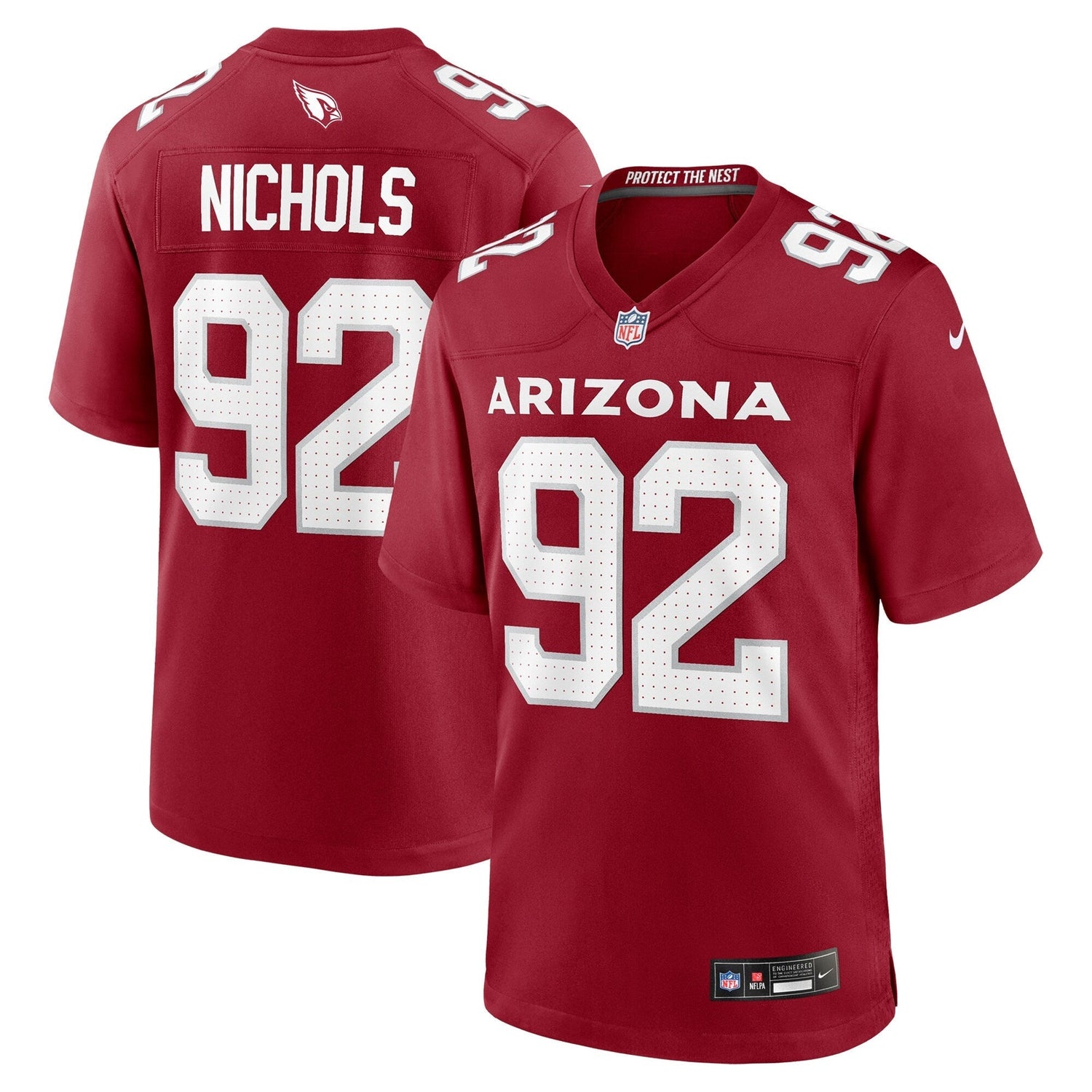 Bilal Nichols Arizona Cardinals Nike Team Game Jersey -  Cardinal