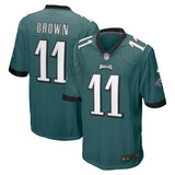 A.J. Brown Philadelphia Eagles Nike   Game Jersey - Midnight Green